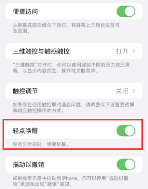 资溪苹果授权维修站分享iPhone轻点无法唤醒怎么办 