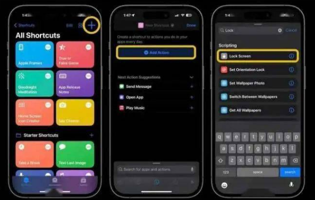 资溪苹果14锁屏维修店分享iPhone14升级iOS16.4后如何创建锁屏快捷方式 