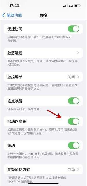 资溪苹果手机维修分享iPhone手机如何设置摇一摇删除文字 